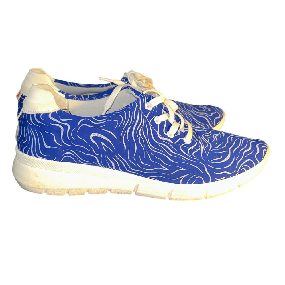 Arcopedico Blue White Swirl Pattern Comfort Sneakers Size 38 (7-7.5)